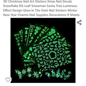 Nail Art Glow in dark Holiday Stickers